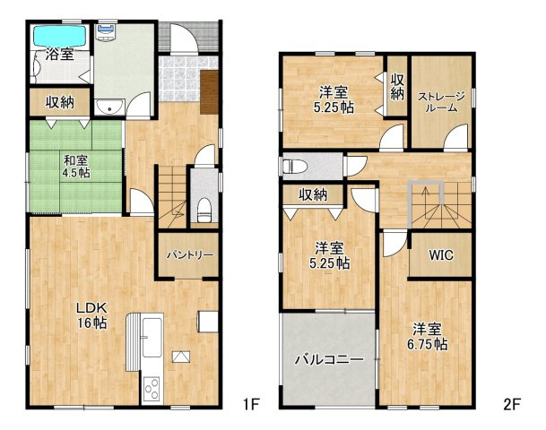 利府町加瀬Ⅱ　全2棟の間取り