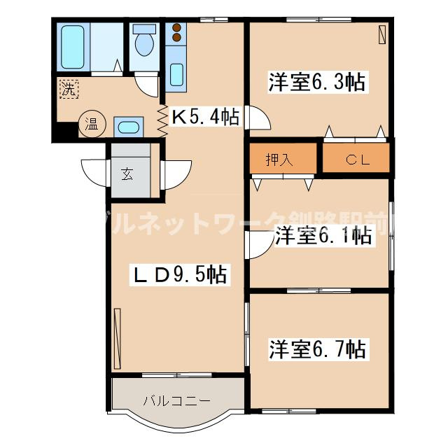 Ｍ・Ｋヒルズの間取り
