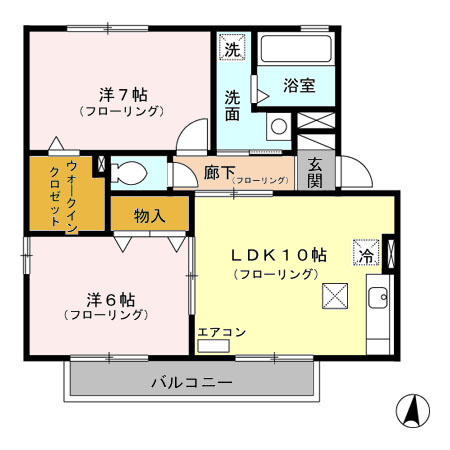 フルハウスＫ　Ｂの間取り