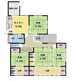 川西町上小松　二階建て中古住宅の画像
