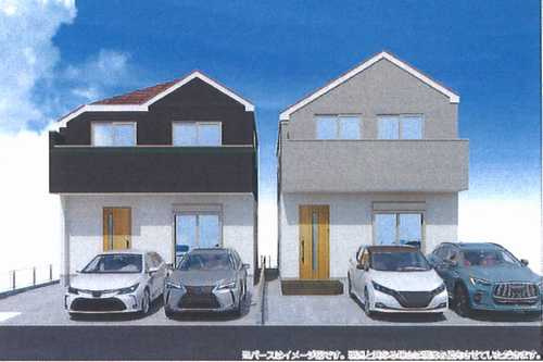 相模原市中央区宮下本町11期　新築戸建全2棟　2号棟の外観パース