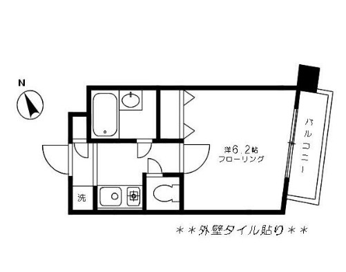 エコーバレー　バストイレ別　宅配BOX　オートロックの間取り