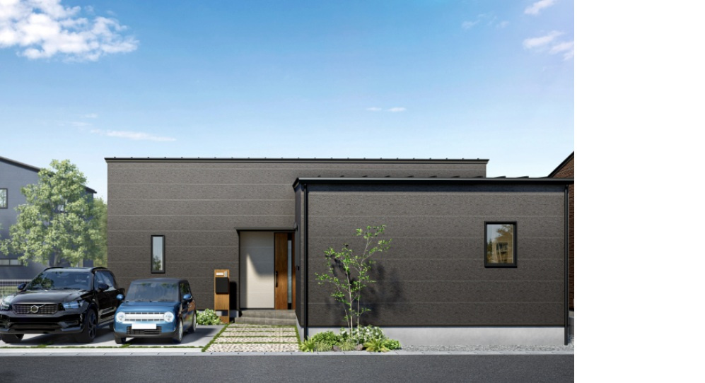 八代市松崎町新築平屋C号地の外観