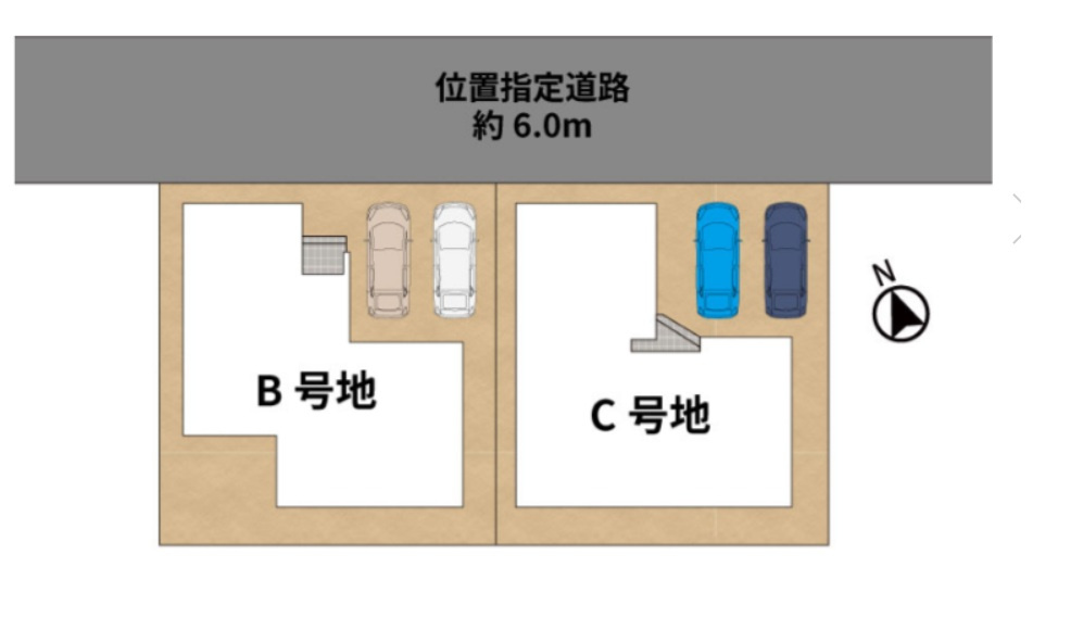 八代市松崎町新築平屋C号地の区画図|C号地のご案内です