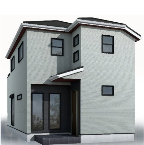 横浜市青葉区鴨志田町 新築戸建て【仲介手数料無料】カースペース2台の外観パース