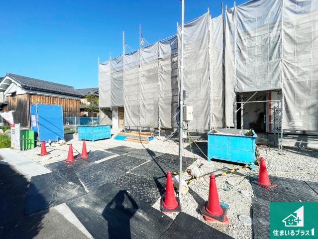 草津市木川町　第1期　新築一戸建ての外観|現在の進捗状況です！順調に作業進行中、完成が待ち遠しいです！詳細の間取り等、お気軽にお問い合わせください！
