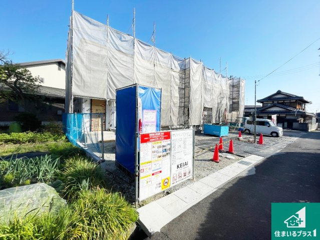 草津市木川町　第1期　新築一戸建ての外観|現在の進捗状況です！順調に作業進行中、完成が待ち遠しいです！詳細の間取り等、お気軽にお問い合わせください！