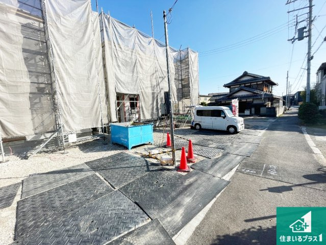草津市木川町　第1期　新築一戸建ての外観|現在の進捗状況です！順調に作業進行中、完成が待ち遠しいです！詳細の間取り等、お気軽にお問い合わせください！