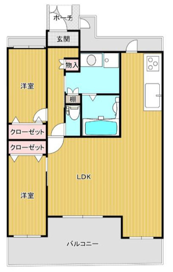 【間取り】 | ユニハイム北田辺アクロス
