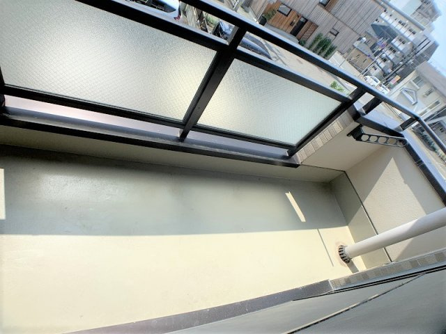 コーポラスおおさわのバルコニー