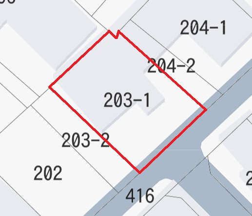 深谷市緑ヶ丘　売地（建築条件無し）の土地図