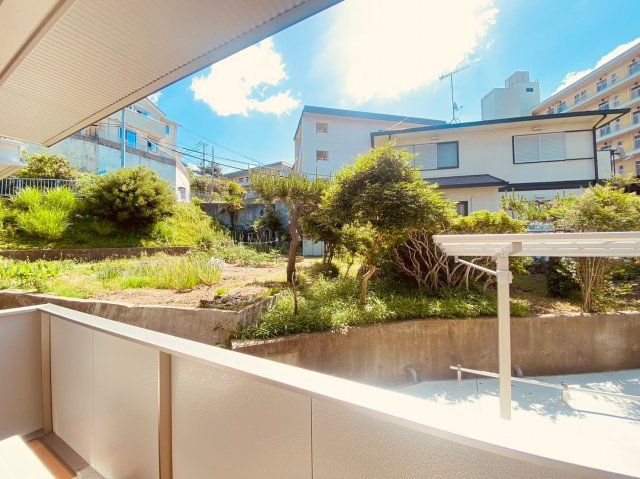 クローバー富士3号館のバルコニー