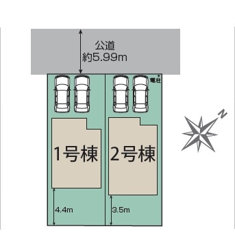 【区画図】 | 坂戸市千代田4丁目　全2棟　2号棟 | 2号棟