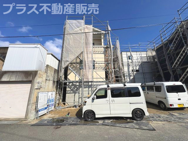 【外観】 | 大野城市中1丁目3期　1号棟（全3棟）【仲介手数料無料・0円】 | 現地写真。プラス不動産販売なら、現場の全ての棟をまとめてご見学頂けます。