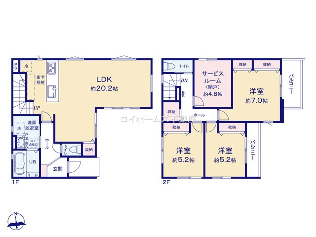 【間取り】 | 名古屋市守山区森宮町55-3『仲介料無料』新築戸建て | 1号棟