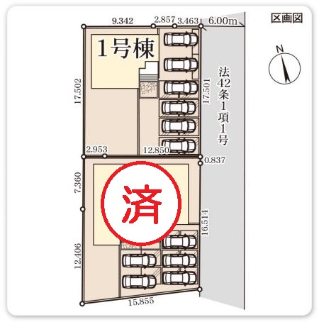 リーブルガーデン．S　寄居町富田　の区画図|現地区画図