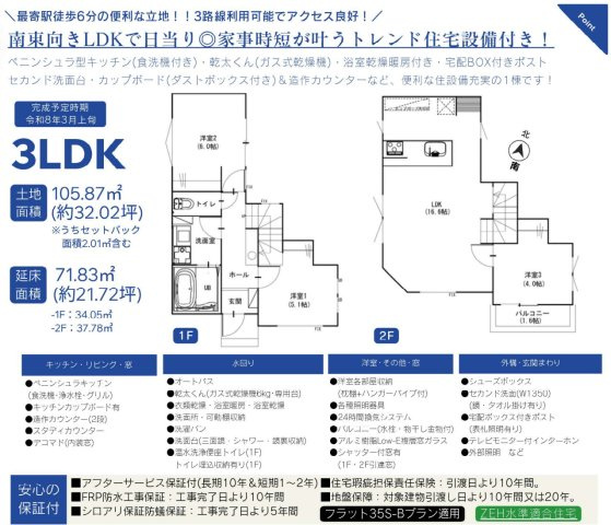 横浜市神奈川区白幡西町 新築戸建て【仲介手数料無料】の間取り