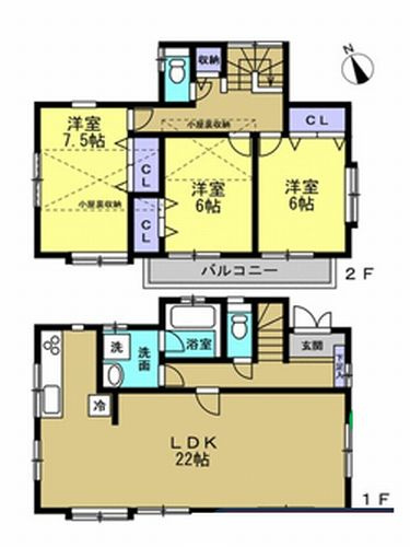 【間取り】 | 【仲介手数料０円】相模原市緑区田名　中古一戸建て | 相模原市緑区田名　中古一戸建て