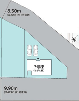 【区画図】 | 郡山市片平町釜場新築一戸建て1棟