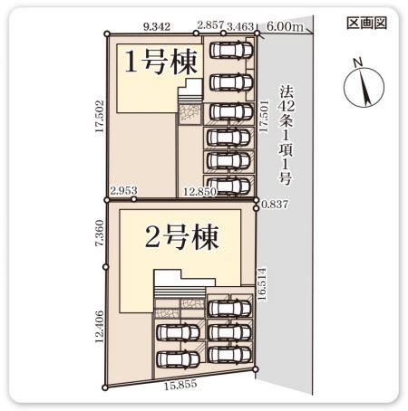 リーブルガーデン．S　寄居町富田　の区画図|現地区画図