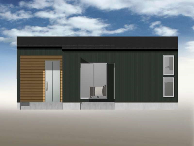 【外観パース】 | 広島市西区草津新町２丁目 | 参考プラン：建物価格:2550万円・建物面積	93.16㎡