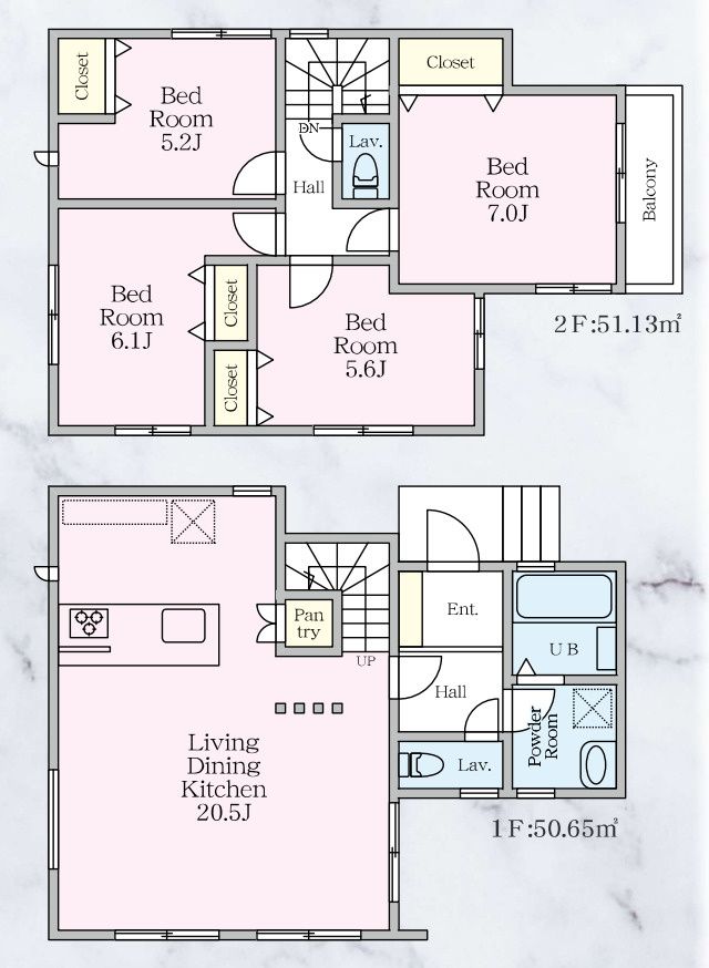 横浜市西区浅間台 新築戸建て【仲介手数料無料】カースペース2台の間取り