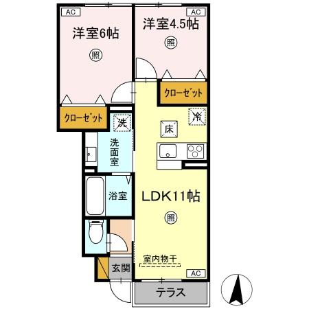 premier couleur（ﾌﾟﾙﾐｴ ｸﾙｰﾙ）の間取り