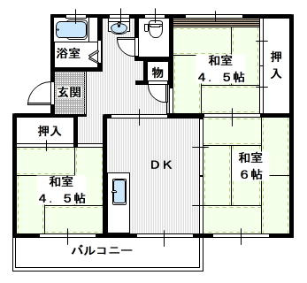狭山住宅２１棟の間取り