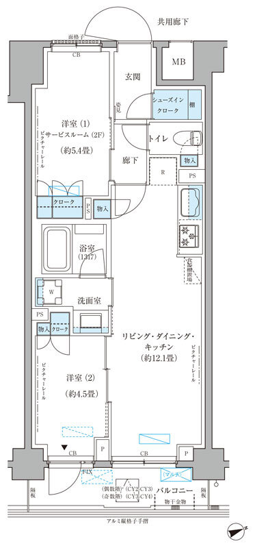 パークアクシス文京本郷の間取り