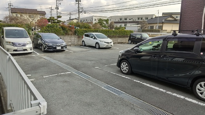 熊本市北区飛田４丁目のアパートの駐車場