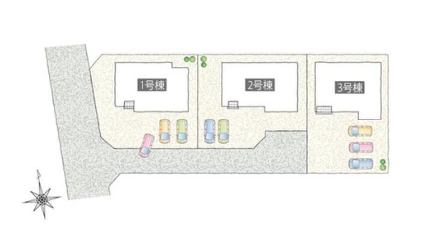 笠間市大田町　新築戸建　3号棟の区画図