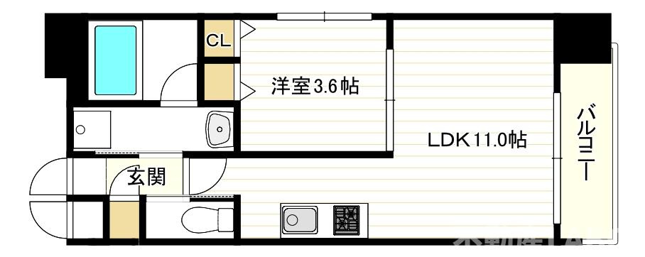 フレンシアノイエ難波南の間取り