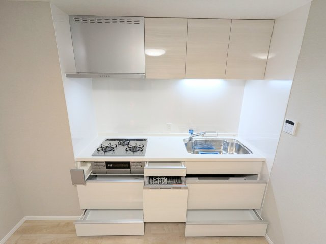 菊川グリーンハイツのキッチン|～食器洗浄乾燥機付のキッチン写真～