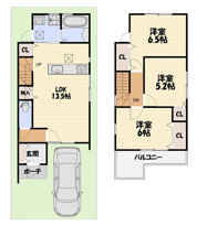 城陽市平川長筬　新築戸建の画像