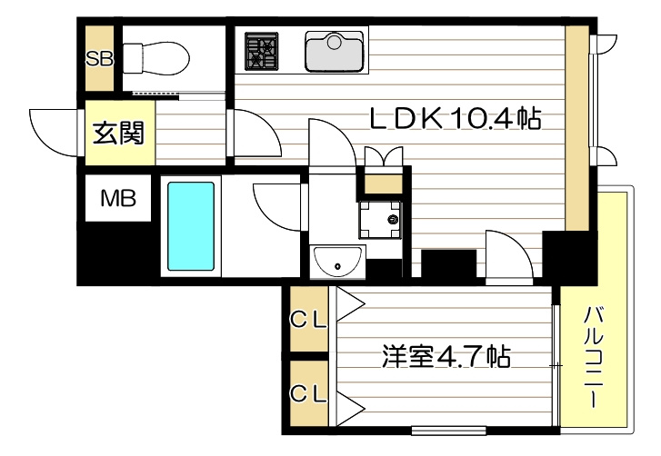 プレジオ難波ASIANの間取り