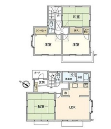【中古】鶴ヶ島市上広谷中古住宅の間取り