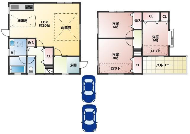 【間取り】 | 藤井寺市西古室　中古戸建