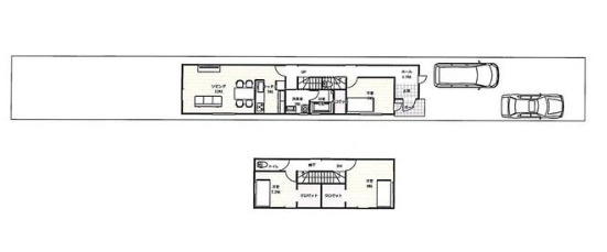 【土地図＋建物プラン例】の画像