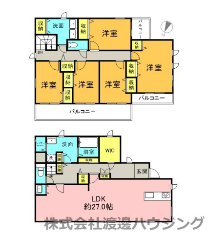 西宮市甲東園3丁目一戸建の間取り