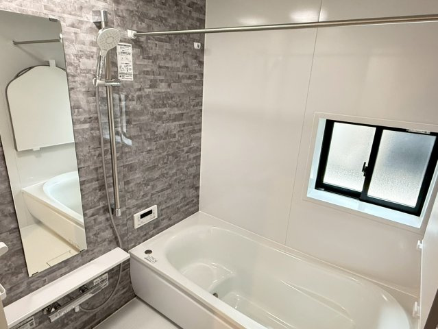 川口市峯14期　新築一戸建て　1号棟の浴室|ゆったり過ごせるお風呂です