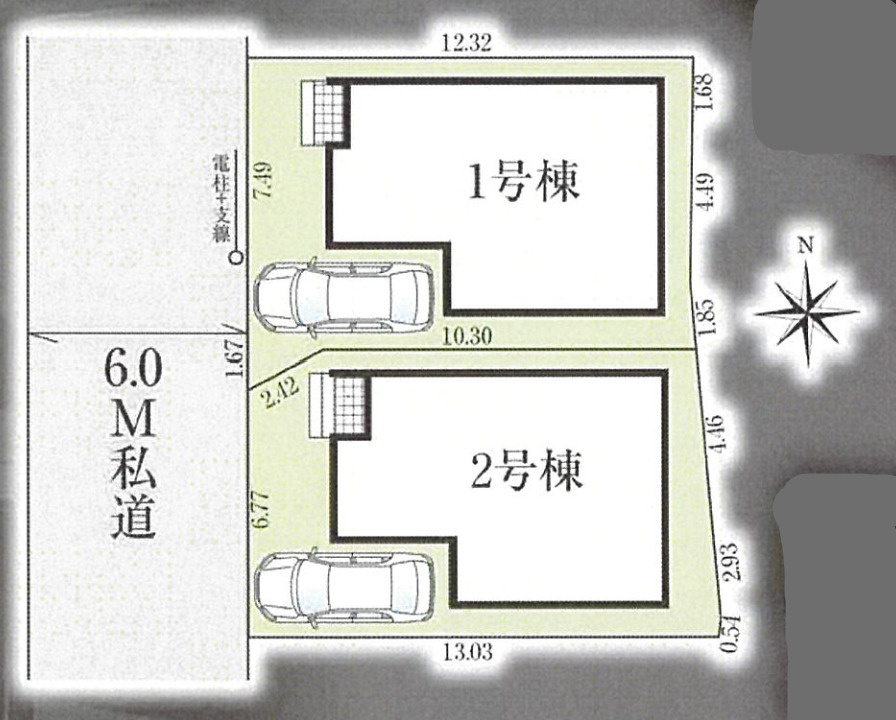 川口市峯14期　新築一戸建て　2号棟の区画図|２号棟