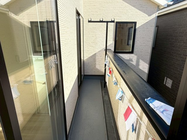 川口市柳崎　第９　1号棟のバルコニー|広々としたバルコニーです