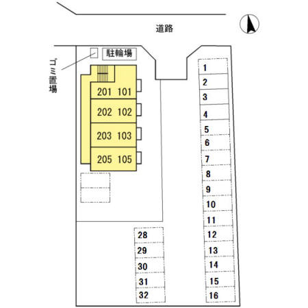 ソレイユ東野の区画図