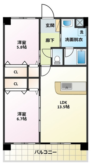 【間取り】 | ライズ高城