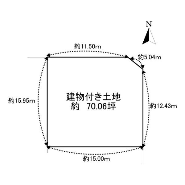 奈良市東登美ヶ丘５丁目の売地の土地図