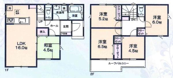 豊川伊奈町南山新田第1期　全1棟・1号棟の間取り|間取り図です