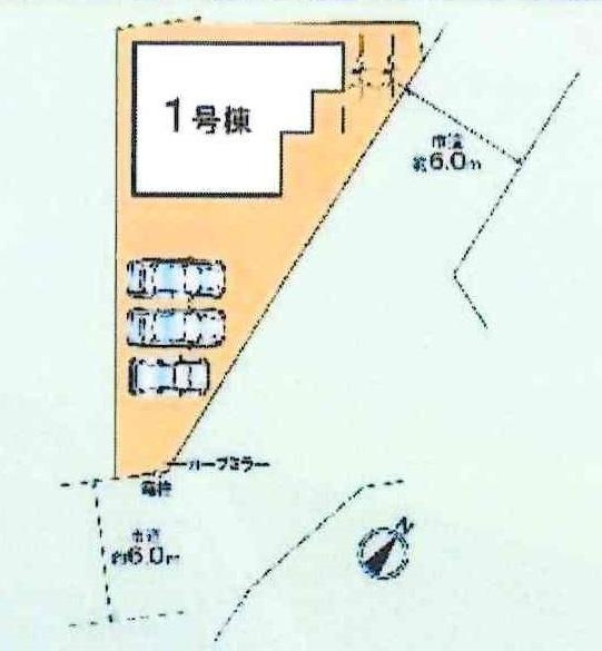 豊川伊奈町南山新田第1期　全1棟・1号棟の区画図|1号棟です。