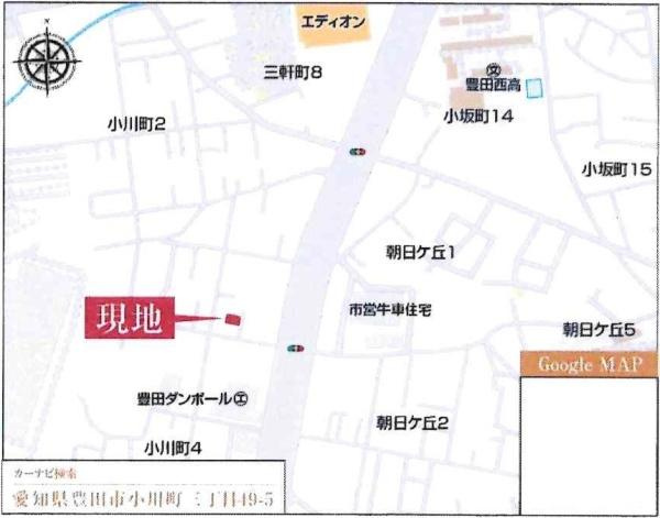 豊田市小川町　全2棟・1号棟のその他|交通アクセス図です。