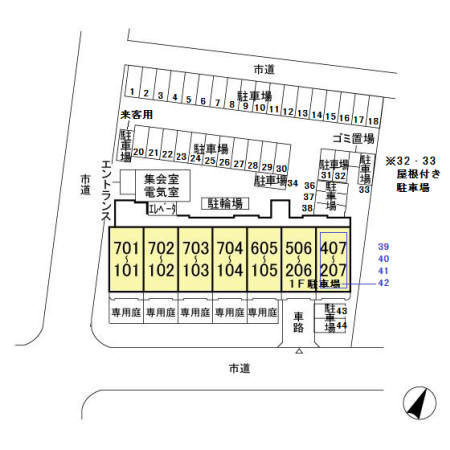 ヒロ末広の区画図