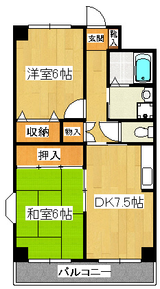 南八幡ガーデンビレッジの間取り